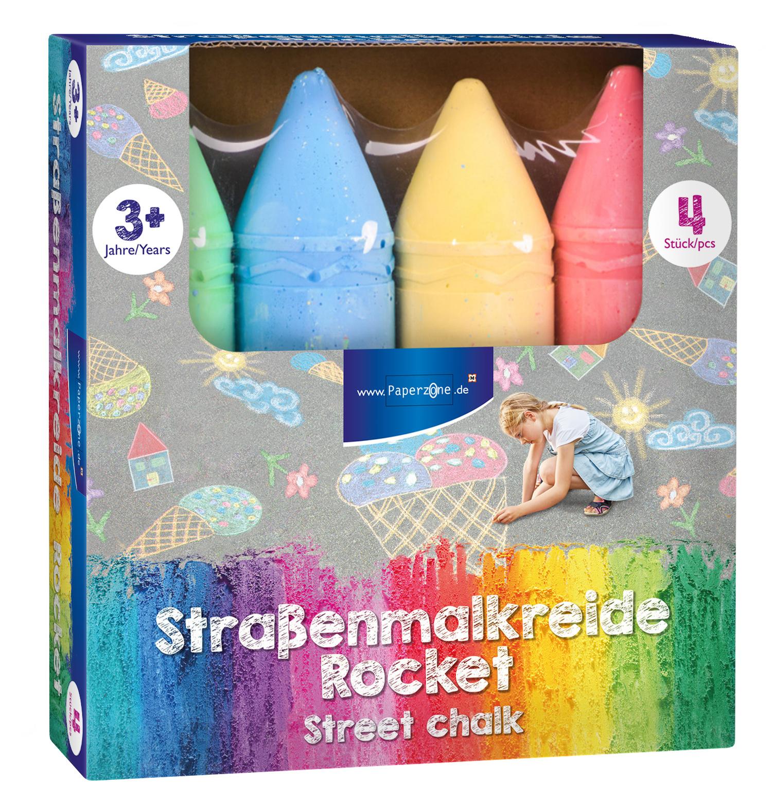 PAPERZONE Rocket Jumbo-Malkreide 4 Stück