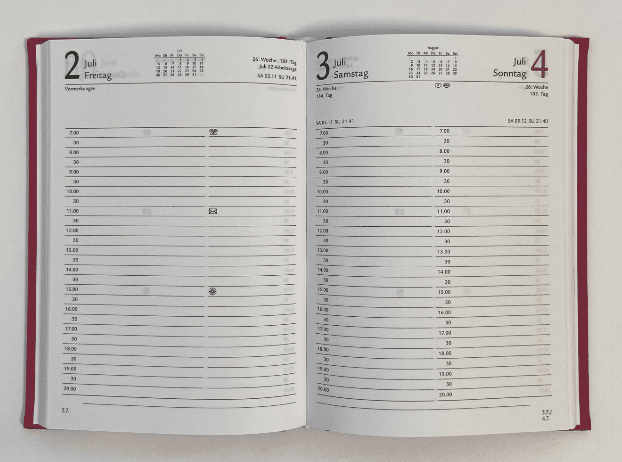 Kalender-Buch 2027 A6 Acero Pink