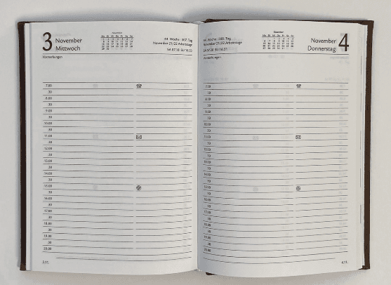 Kalender-Buch 2027 A6 Acero Pink