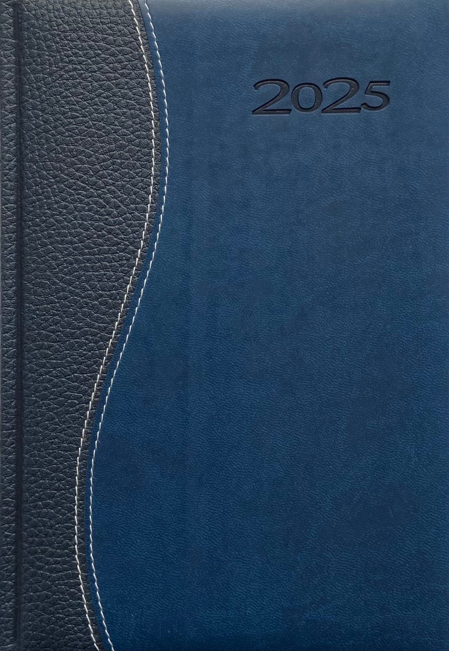 Kalender-Buch A5 2026 Bicolor Onda Blue1 Tag/1 Seite