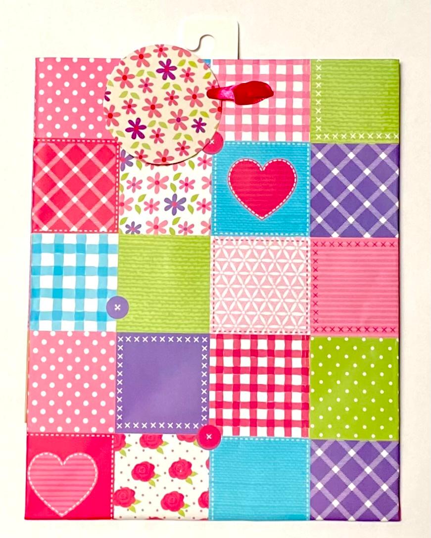 Geschenktüte PATCHWORK 25x20x10cm