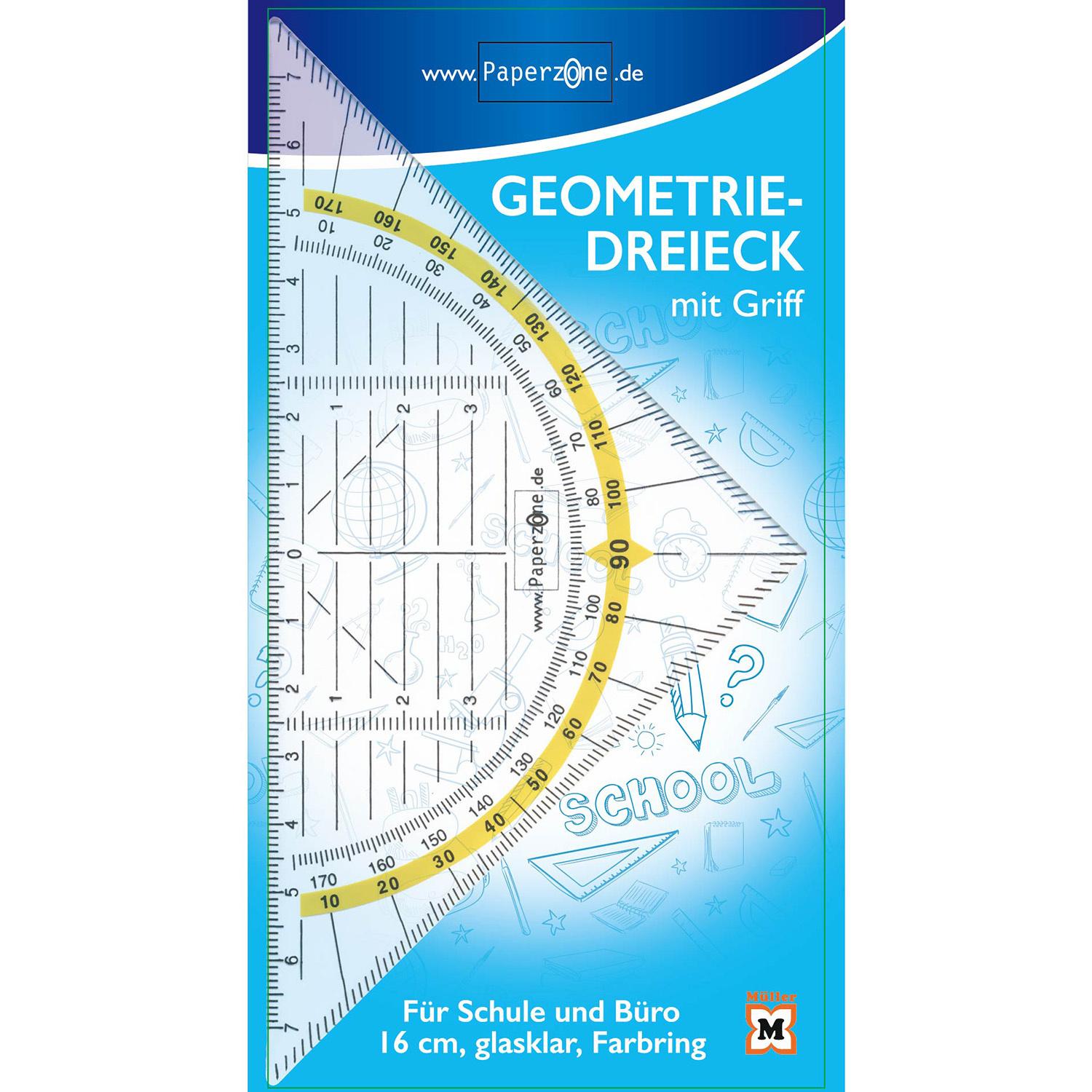Produktbild PAPERZONE Geodreieck mit Griff 16cm 2 von 3