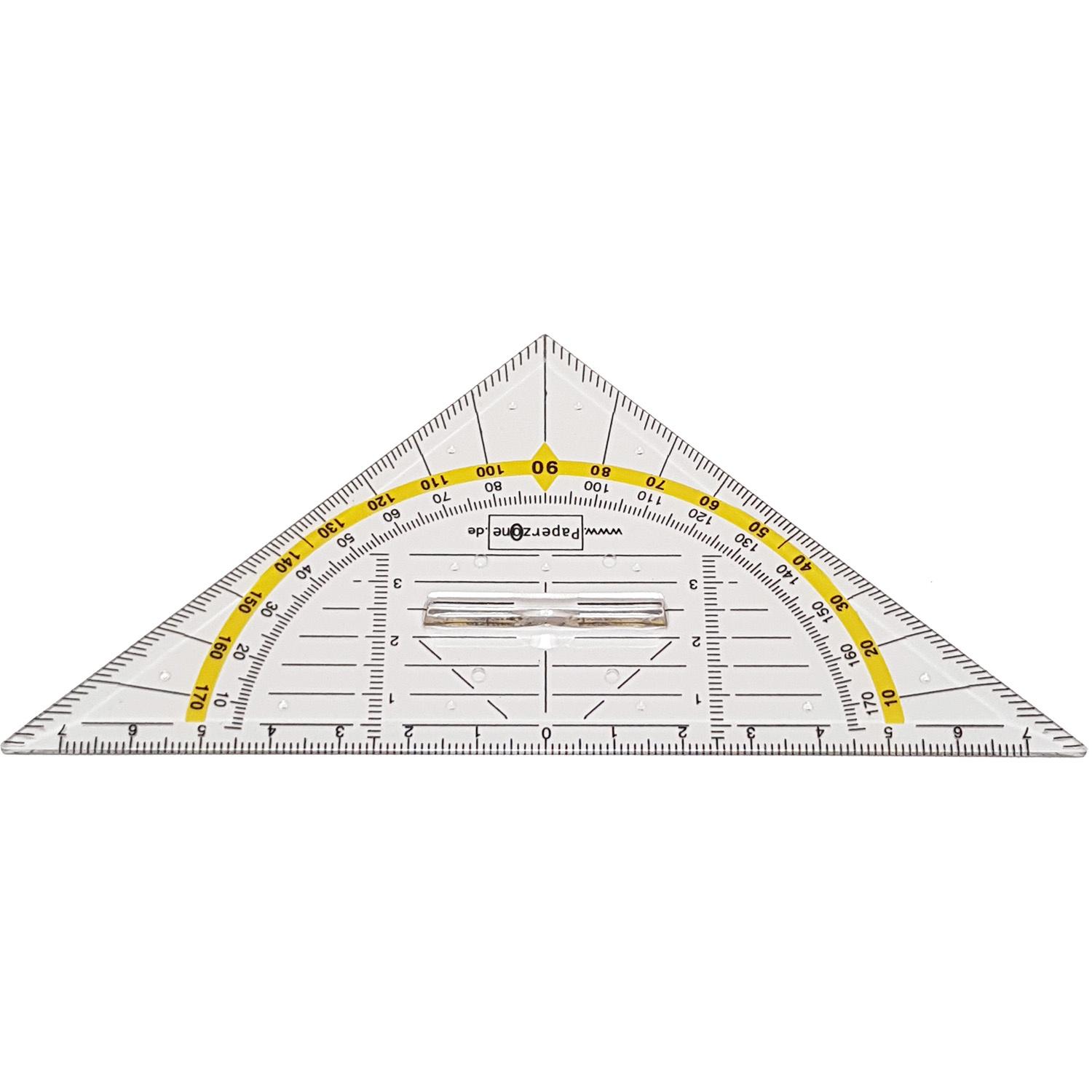 PAPERZONE Geodreieck mit Griff 16cm