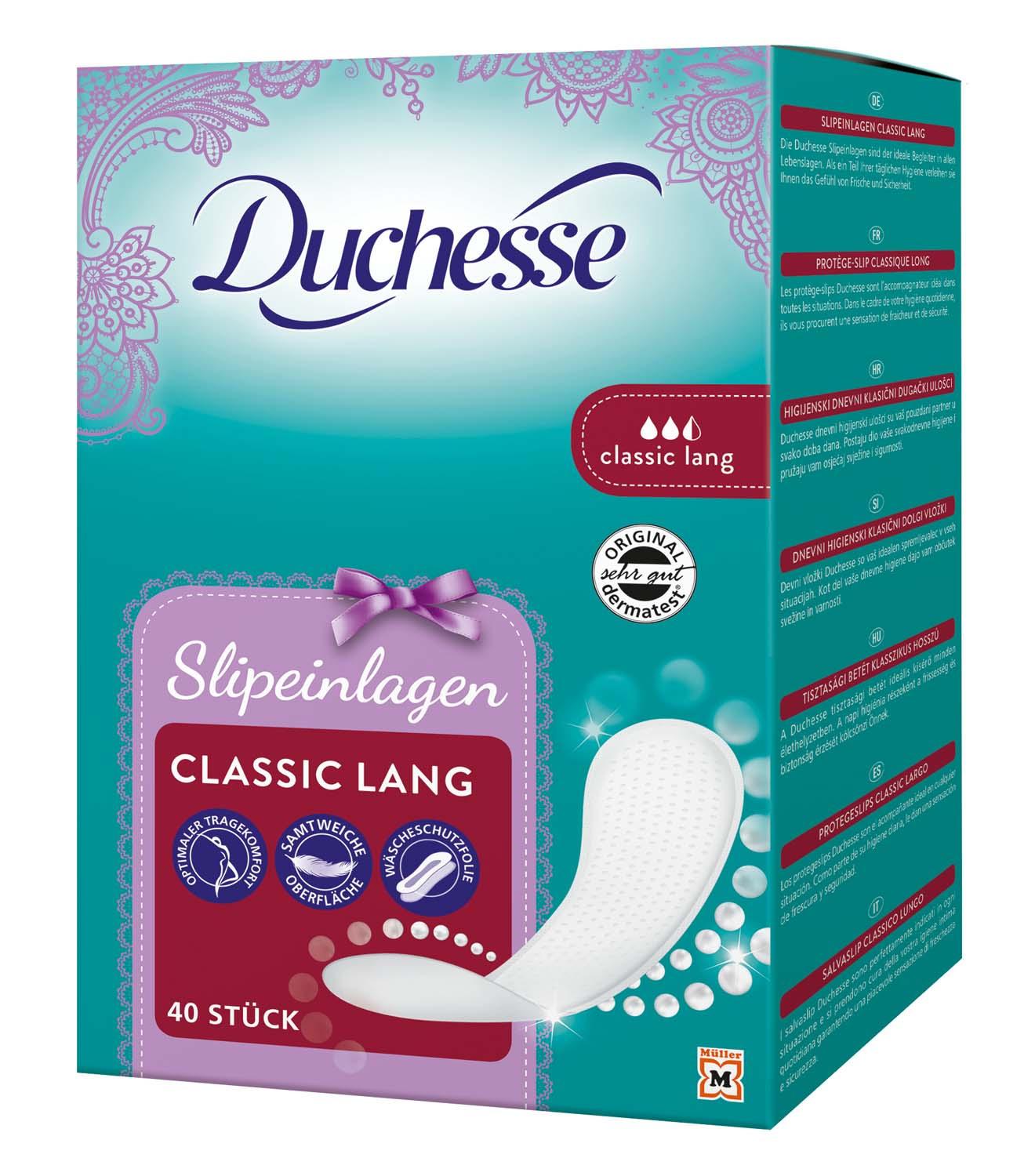 Duchesse Slipeinlagen, Classic Lang 40 Stück