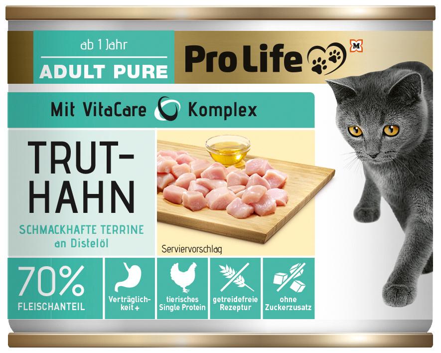Pro Life Katze Katzennassfutter- Terrine mit Truthahn