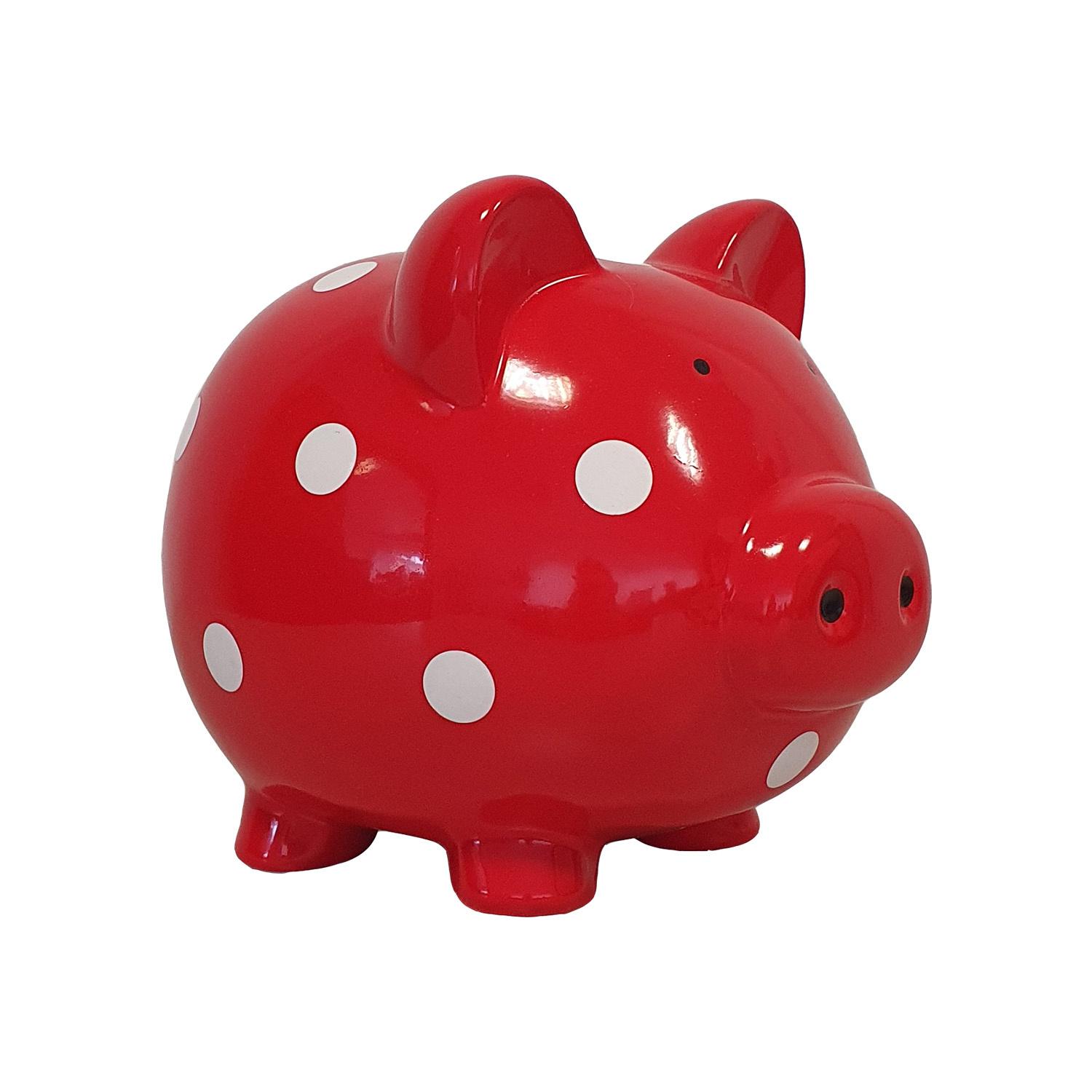 TRENDSHOP Sparschwein gepunktet