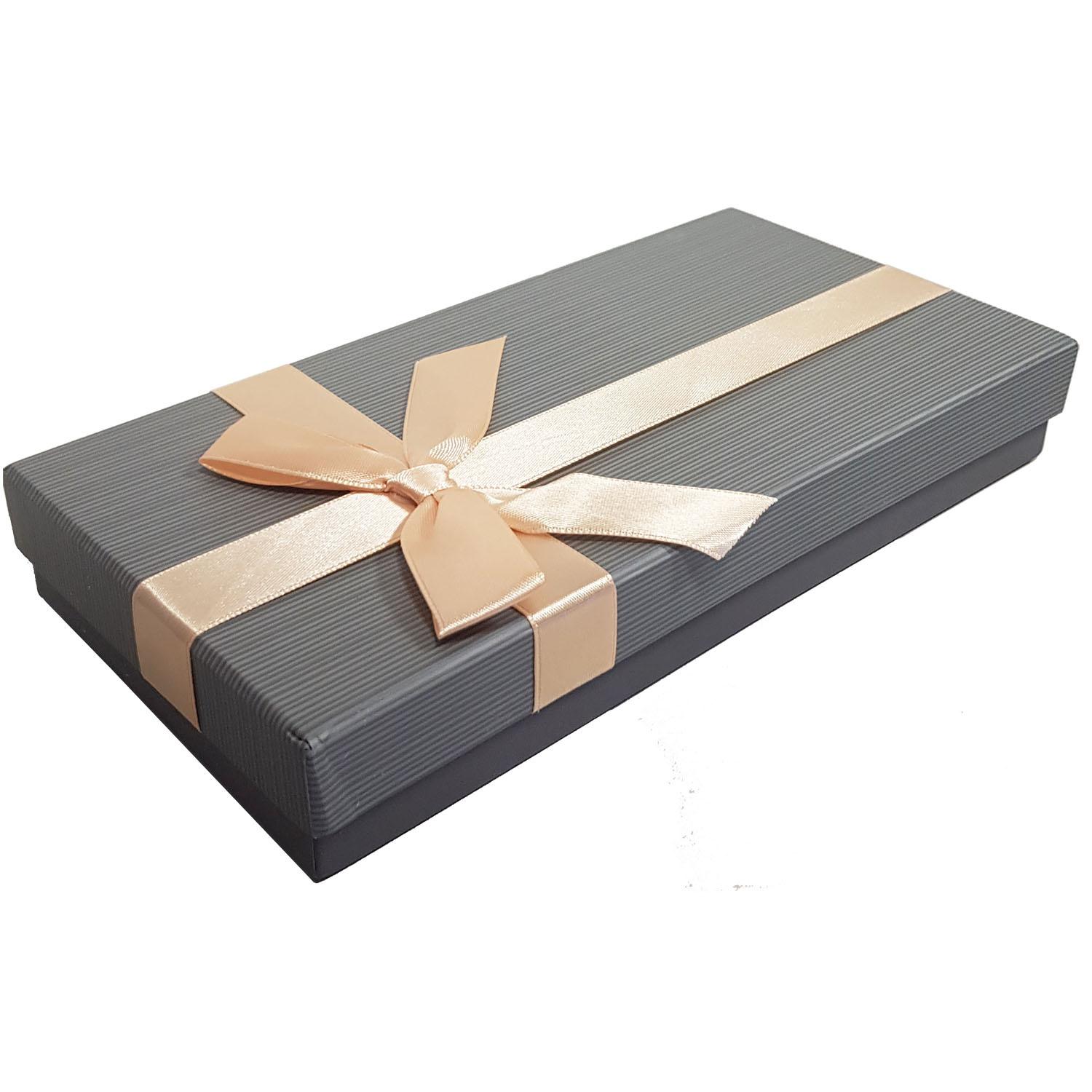 Kartonage mit Schleife Design 2 Dark Grey