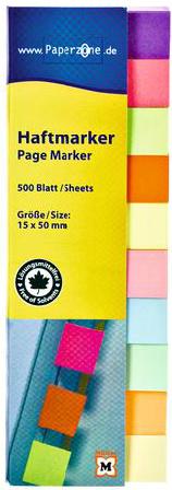 PAPERZONE Haftmarker Multicolor 500 Blatt