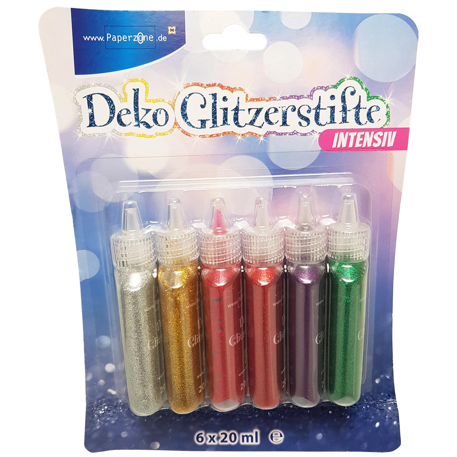 PAPERZONE Deko Glitzerstifte intensiv