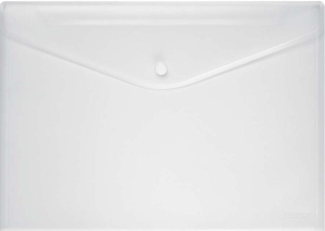 Aktenhülle mit Druckknopf PP A5 transparent weiss