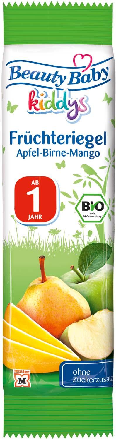 Beauty Baby Kiddys Bio Früchteriegel Apfel-Birne-Mango