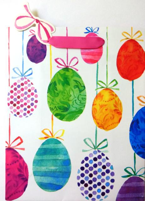 Geschenktüte Motiv Bunte Eier all over