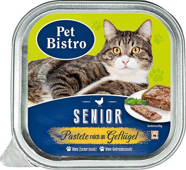 Pet Bistro Katzennassfutter Senior - Pastete reich an Geflügel