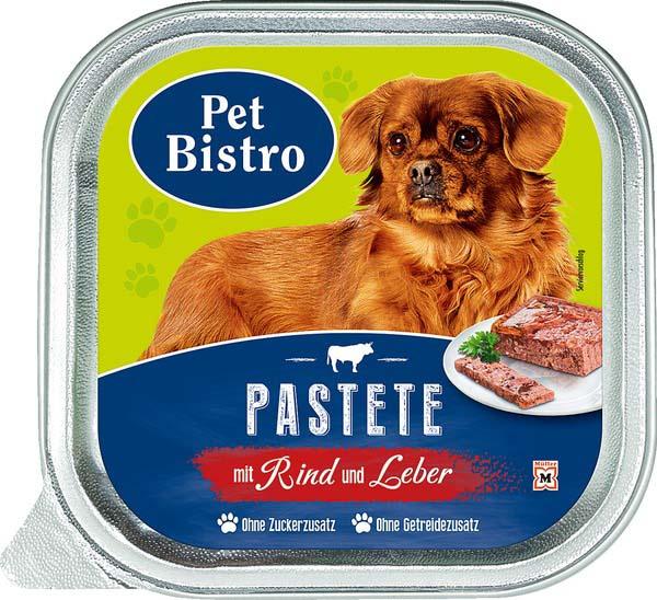 Pet Bistro Hundenassfutter - Pastete mit Rind und Leber