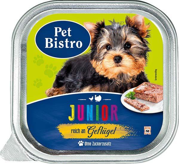 Pet Bistro Hundenassfutter Junior - Pastete reich an Geflügel