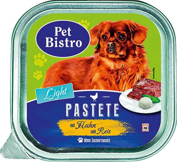 Pet Bistro Light Hundenassfutter - Pastete mit Huhn und Reis