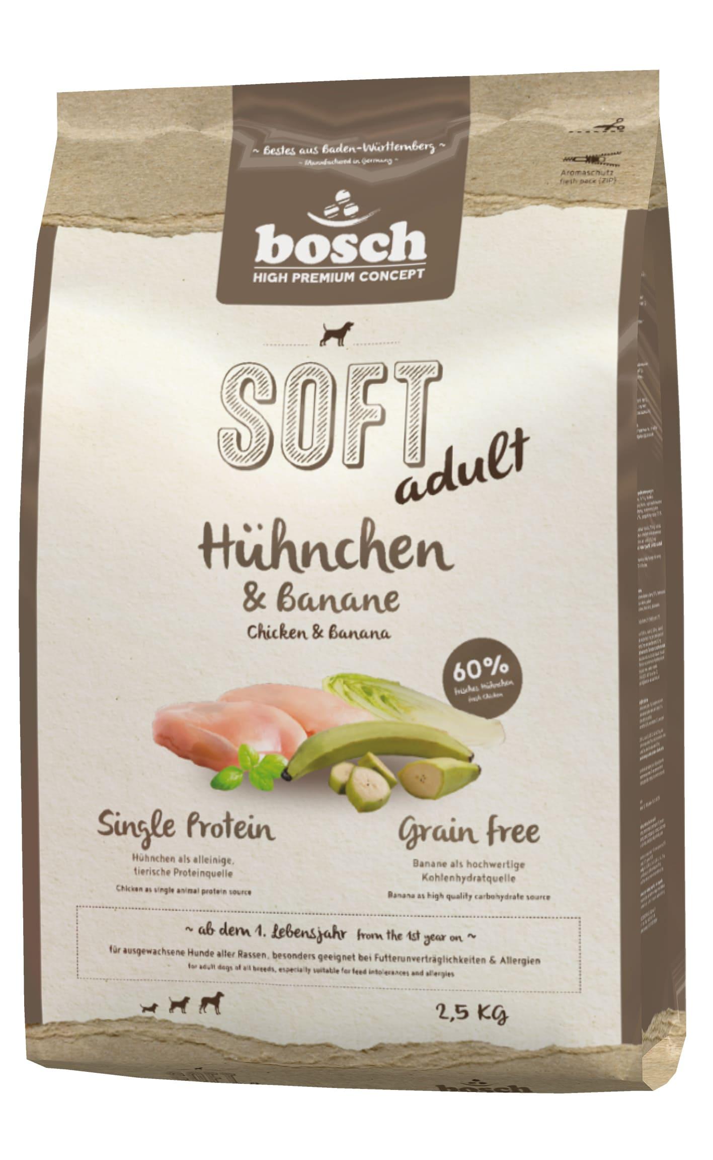 bosch Dog Hundetrockenfutter HPC Soft Hühnchen&Banane 2,5kg