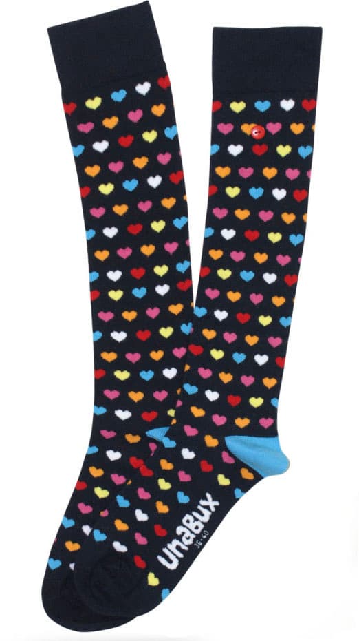 Unabux Unisex Kniestrümpfe Herzen