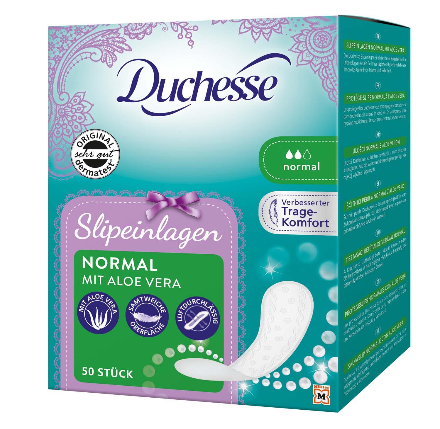 Duchesse Slipeinlagen, Normal Aloe, 50 Stück