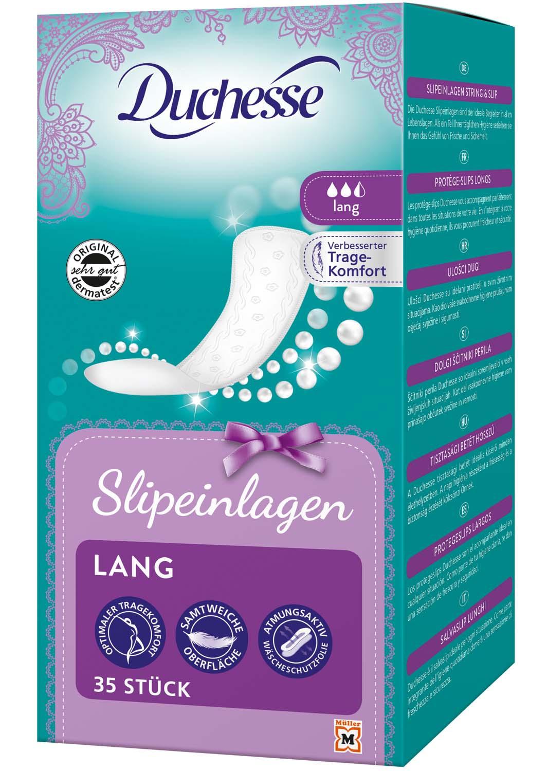 Duchesse Slipeinlagen, Lang 35 Stück