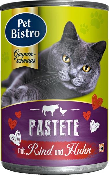 Pet Bistro Katzennassfutter - Pastete mit Rind und Huhn