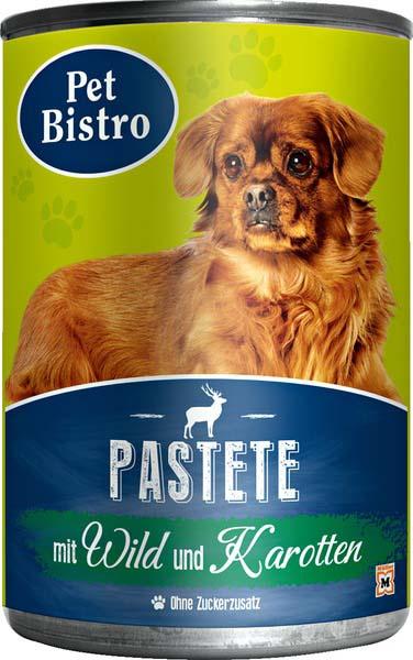 Pet Bistro Hundenassfutter - Pastete mit Wild und Karotten