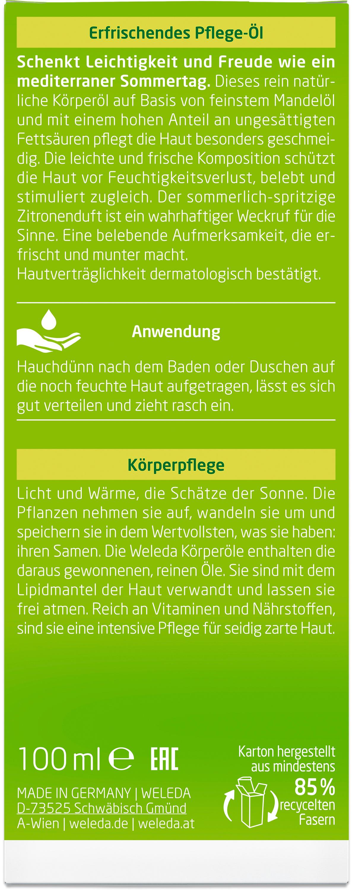 Produktbild WELEDA CITRUS Erfrischendes Pflege-Öl 3 von 5