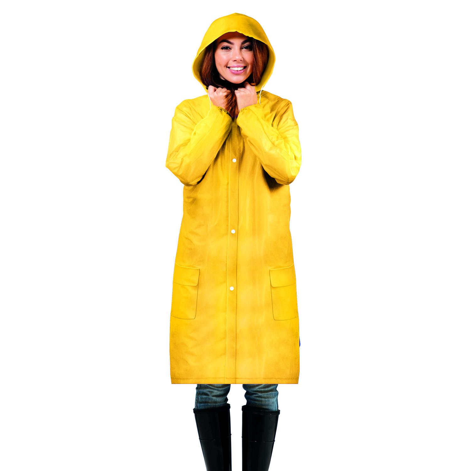 TRENDSHOP Regenjacke mit Kapuze L gelb