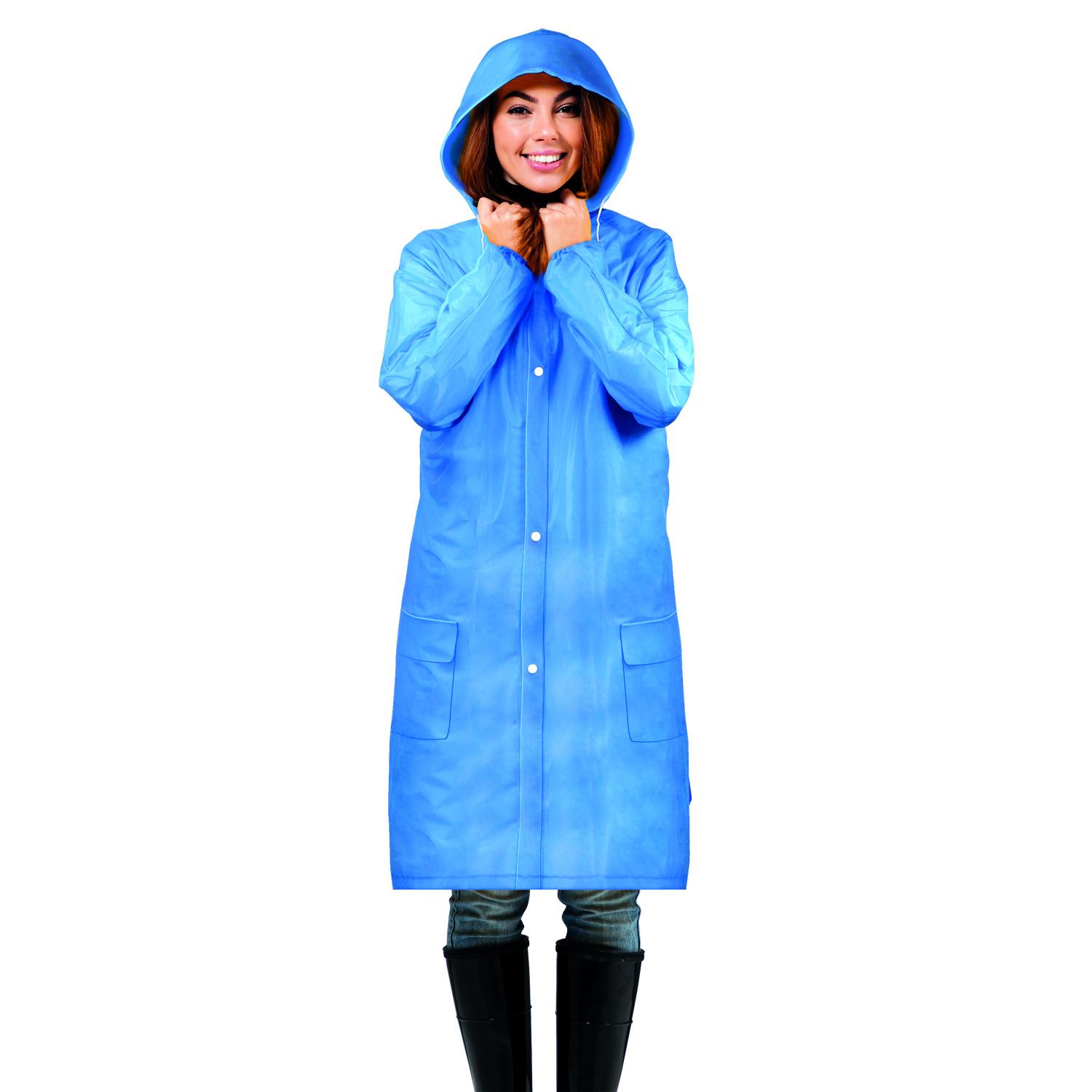TRENDSHOP Regenjacke mit Kapuze XL blau