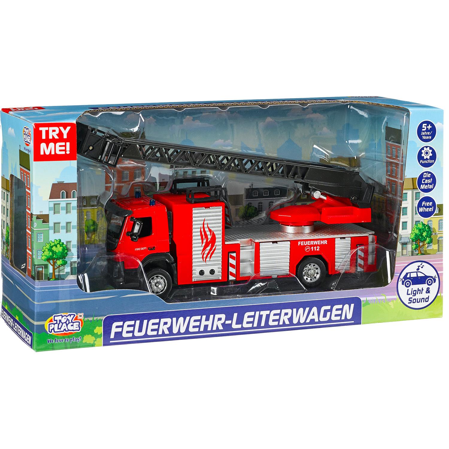 Müller - Toy Place - Feuerwehr Leiterwagen mit Licht und Sound 1:50