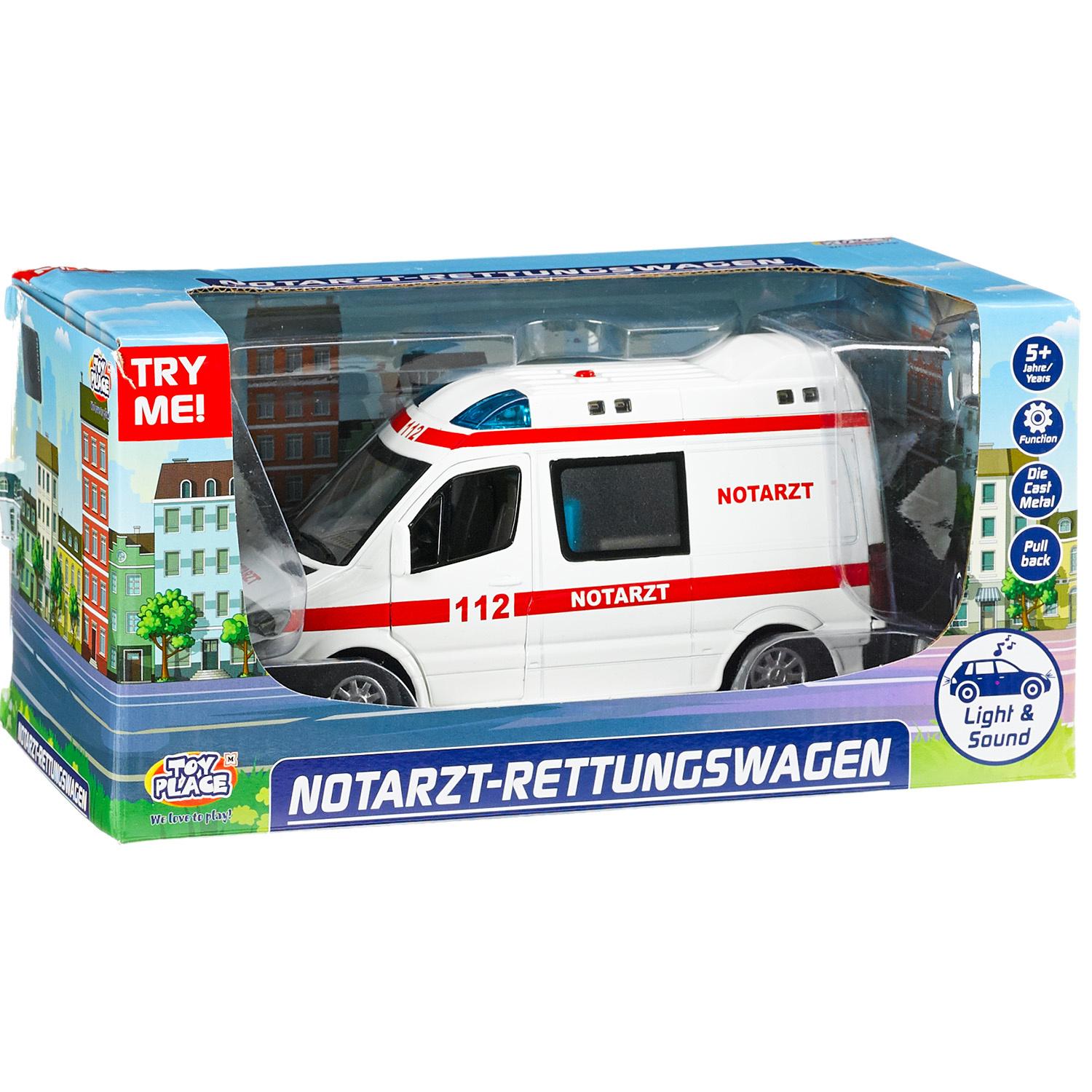 Müller - Toy Place - Notarzt Rettungswagen mit Licht und Sound 1:32