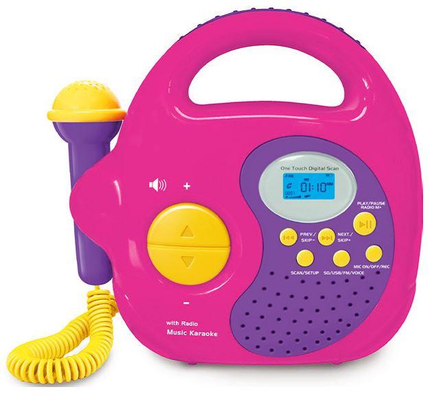 Müller - Toy Place - Musik-Player, Radio und MP3-Wiedergabe mit Mikrofon, pink