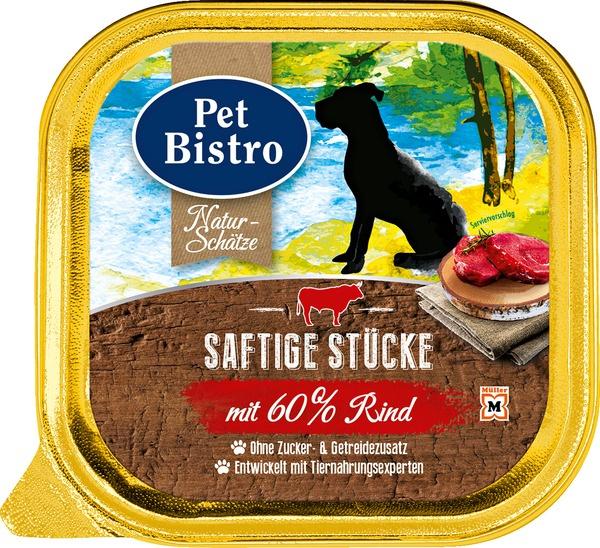 Pet Bistro Nassfutter für Hunde mit Rind
