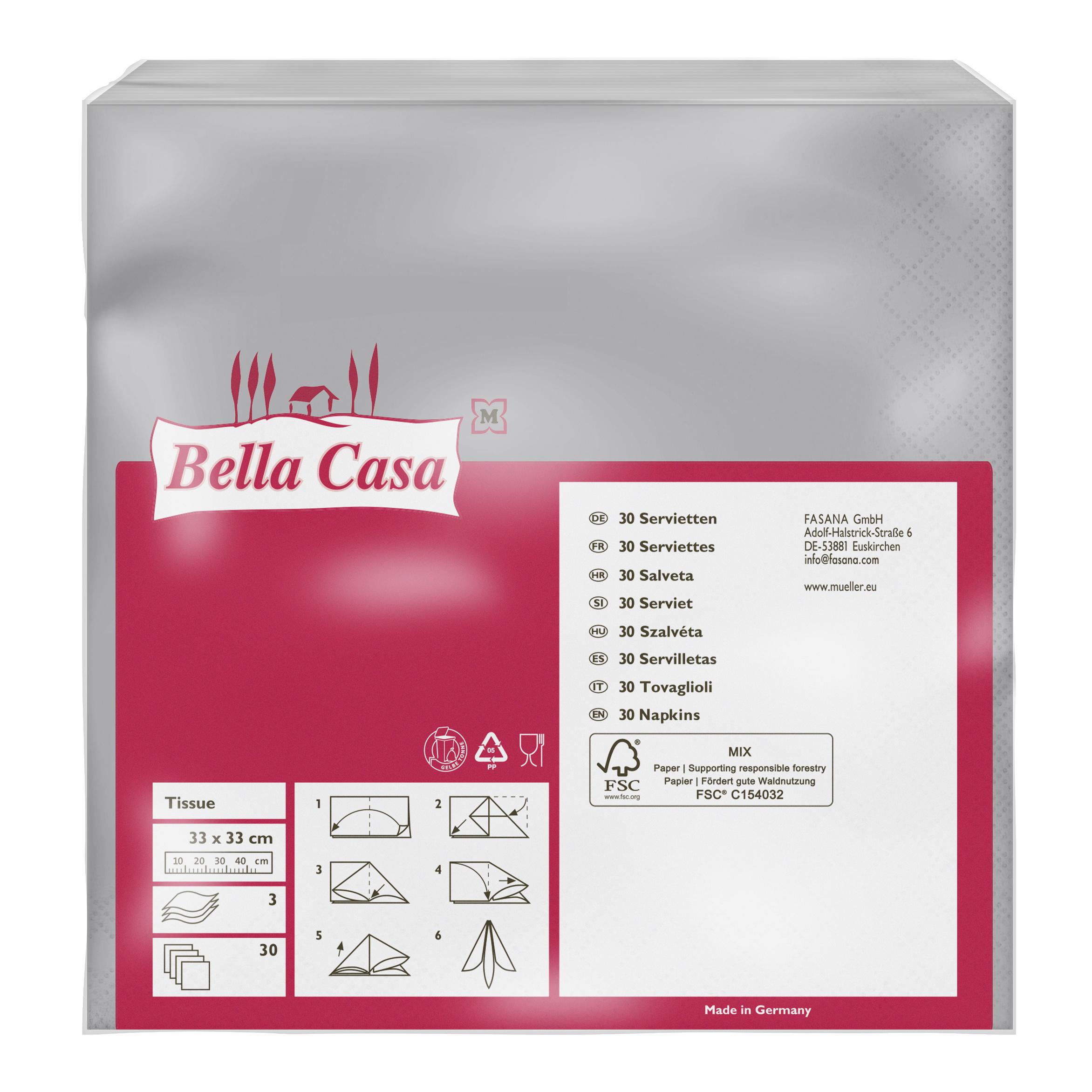 Produktbild Bella Casa Servietten Koala grey 33x33cm 2 von 2