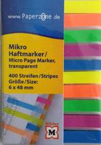 PAPERZONE Haftmarker transparent micro 6 x 48mm