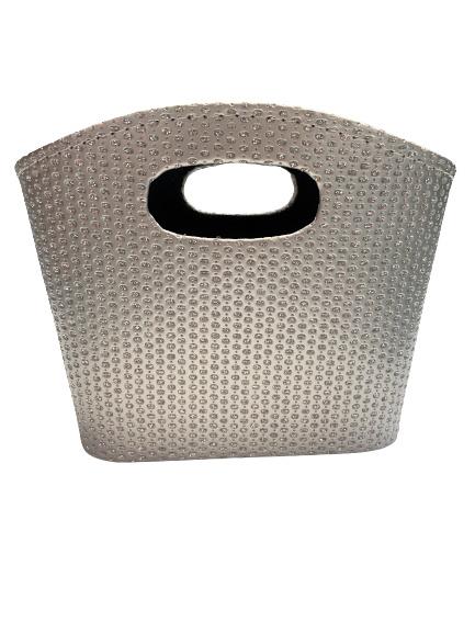 Henkelbox Glitter silber 19,5x13x15,5cm