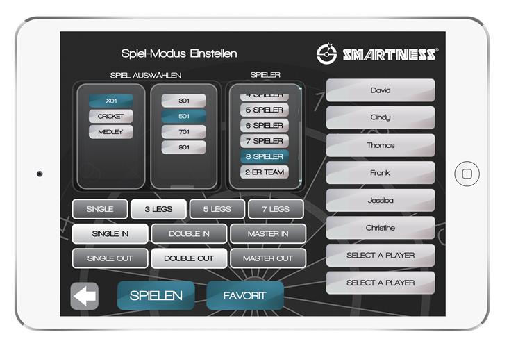 Produktbild Müller - Toy Place - Dartboard Arcadia 4.0 Smart Connect 4 von 4