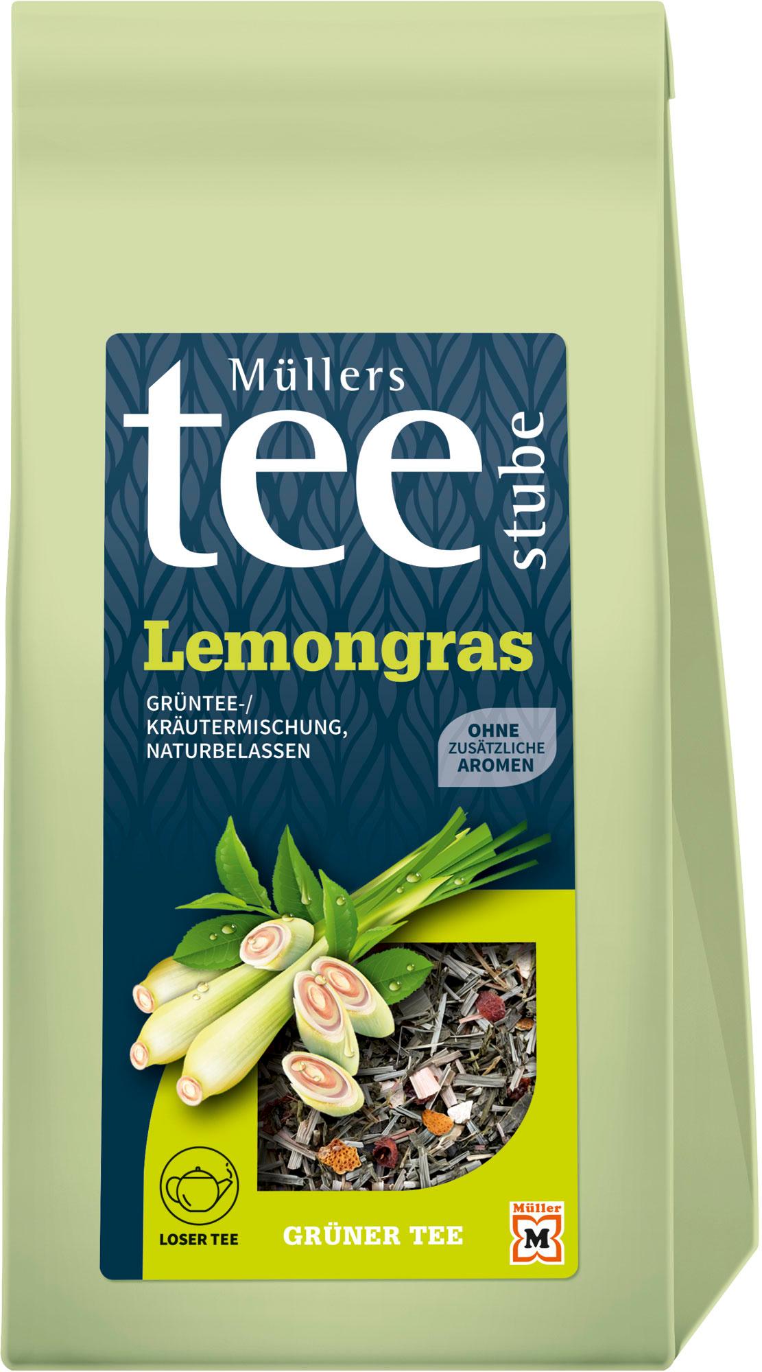Müllers Teestube Grüner Tee Lose Lemongras