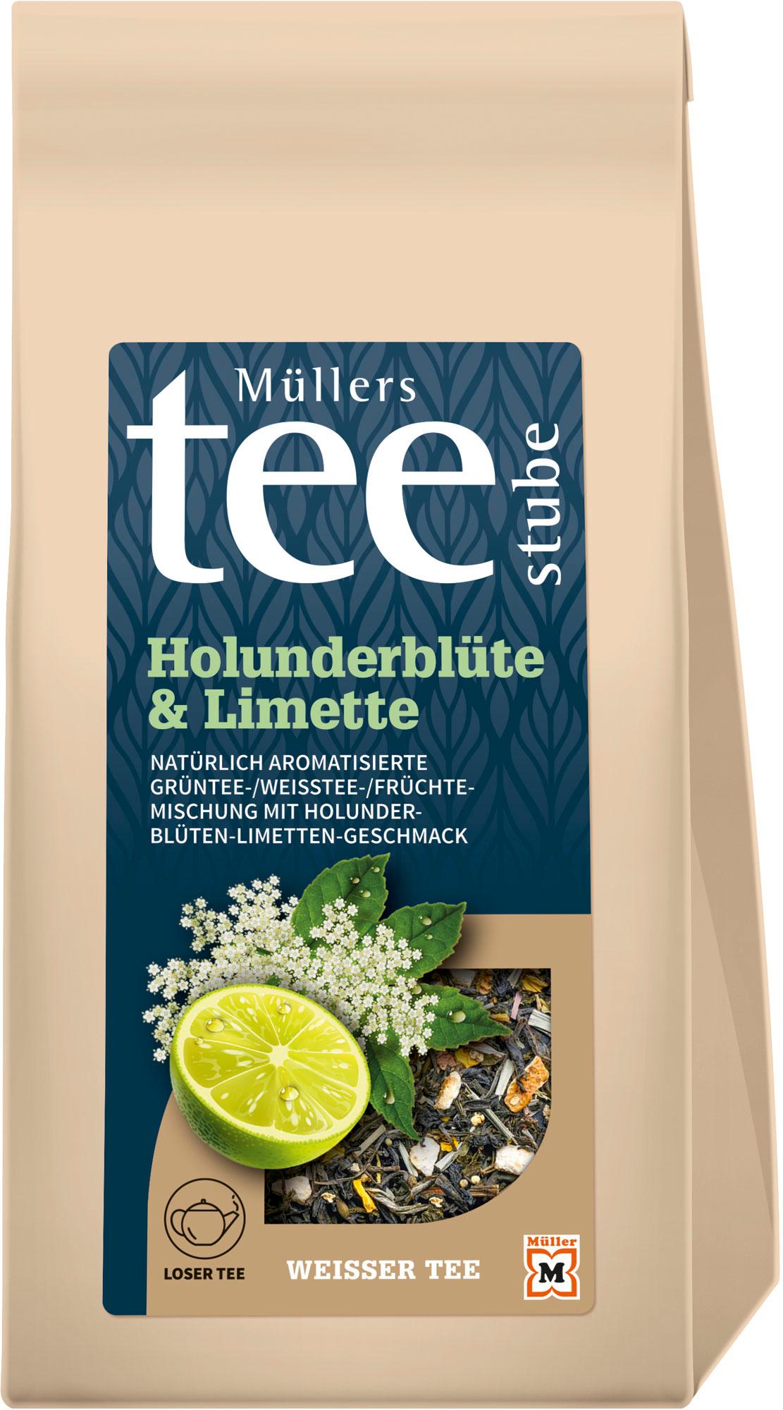 Müllers Teestube Weißer Tee Lose Limette&Holunderblüte