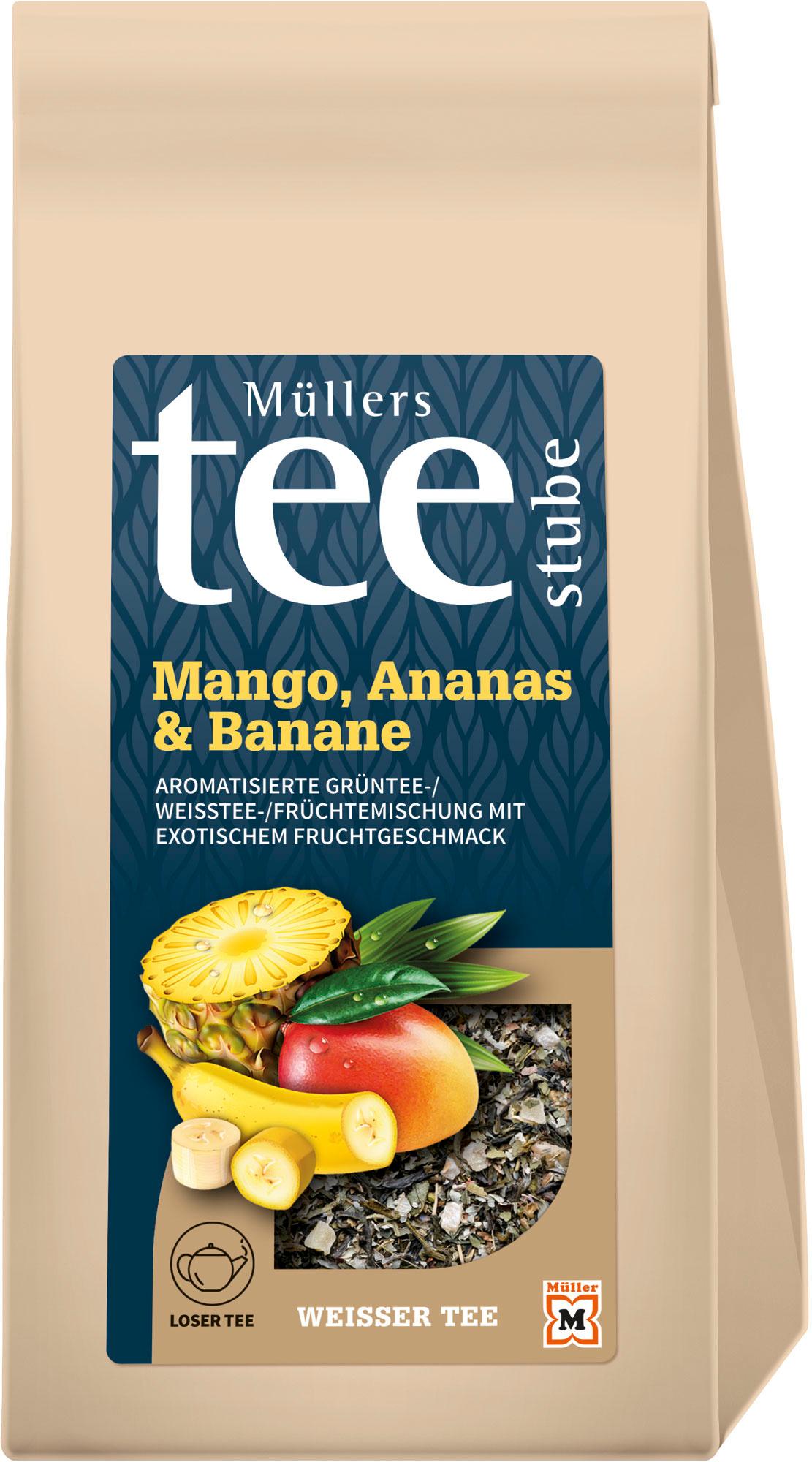 Müllers Teestube Weißer Tee Lose Mango Ananas&Banane