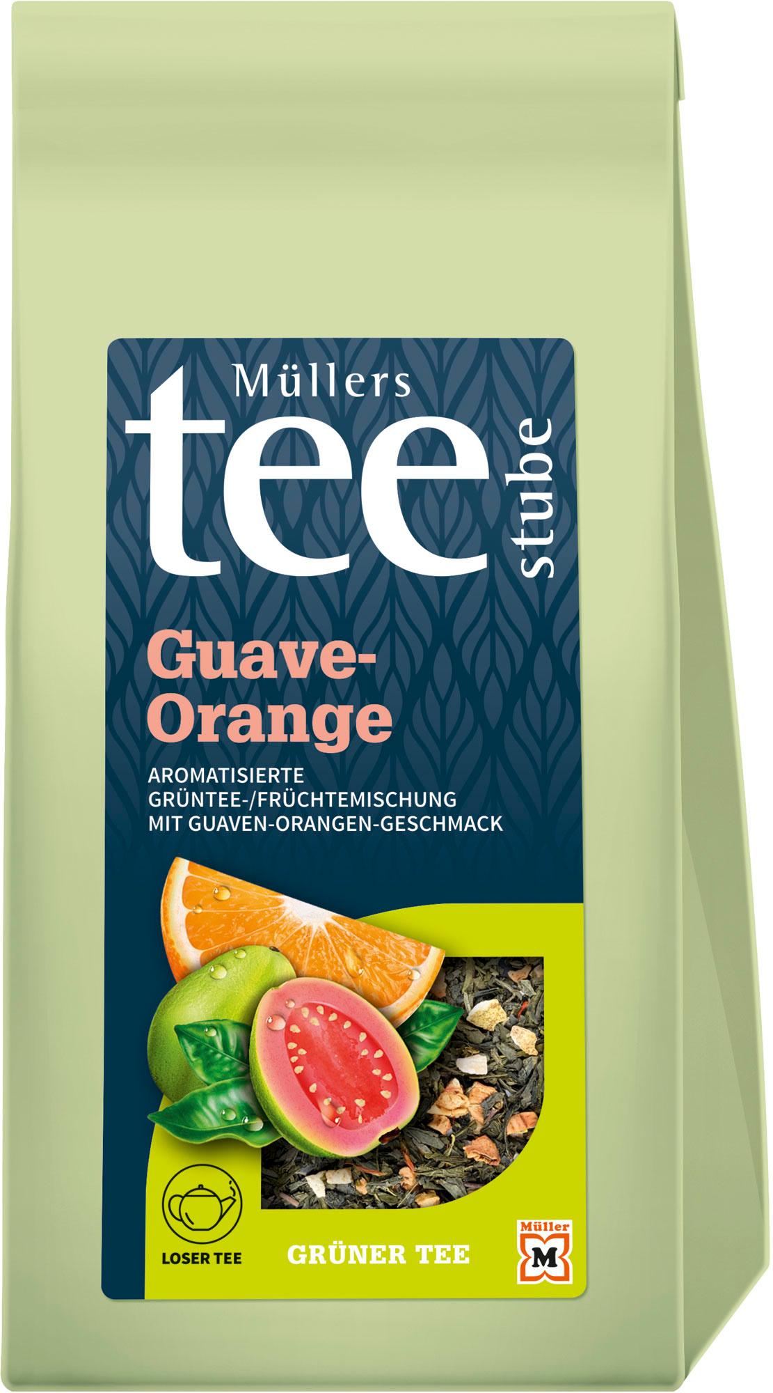 Müllers Teestube Grüner Tee Lose Guave Orange
