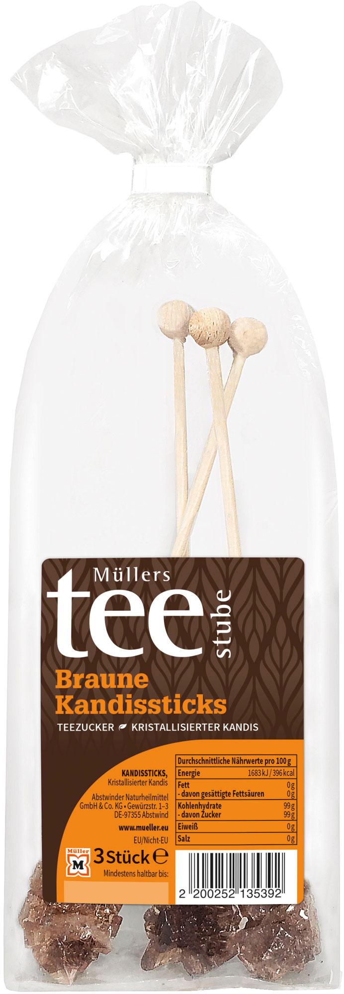 Müllers Teestube Braune Kandissticks