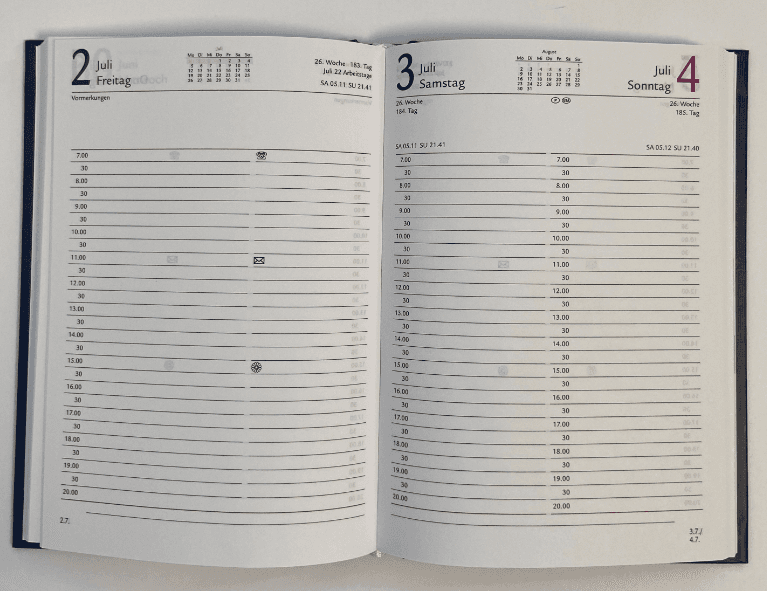 Kalender-Buch 2027 A6  CAPYS BLAU