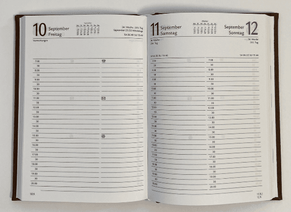 Kalender-Buch 2027 A6  ACERO BRAUN