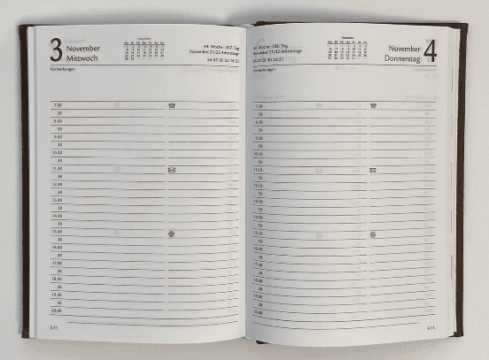 Kalender-Buch 2027 A6  ACERO BRAUN