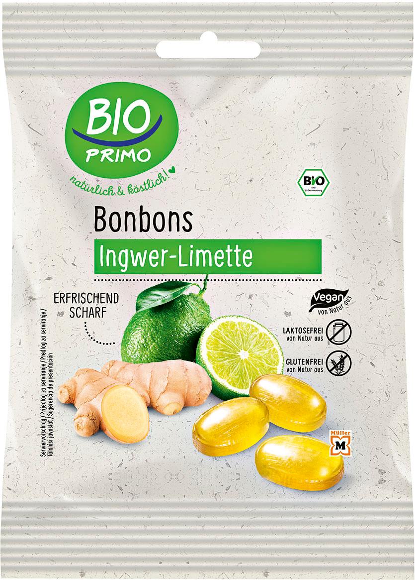 BIO PRIMO Bio Ingwer-Limette-Bonbons