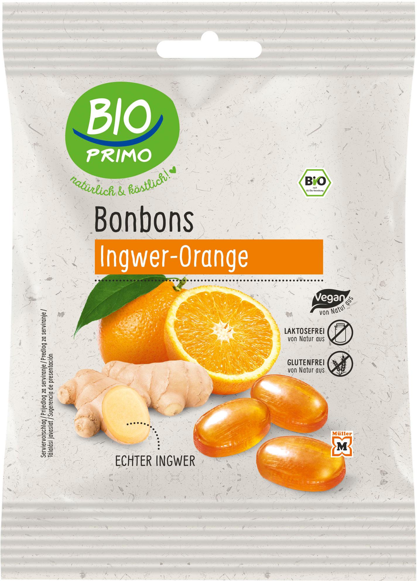 BIO PRIMO Bio Bonbons Ingwer Orange
