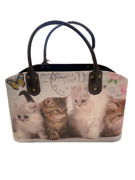 Henkeltasche Katzen 33x11x19,5cm
