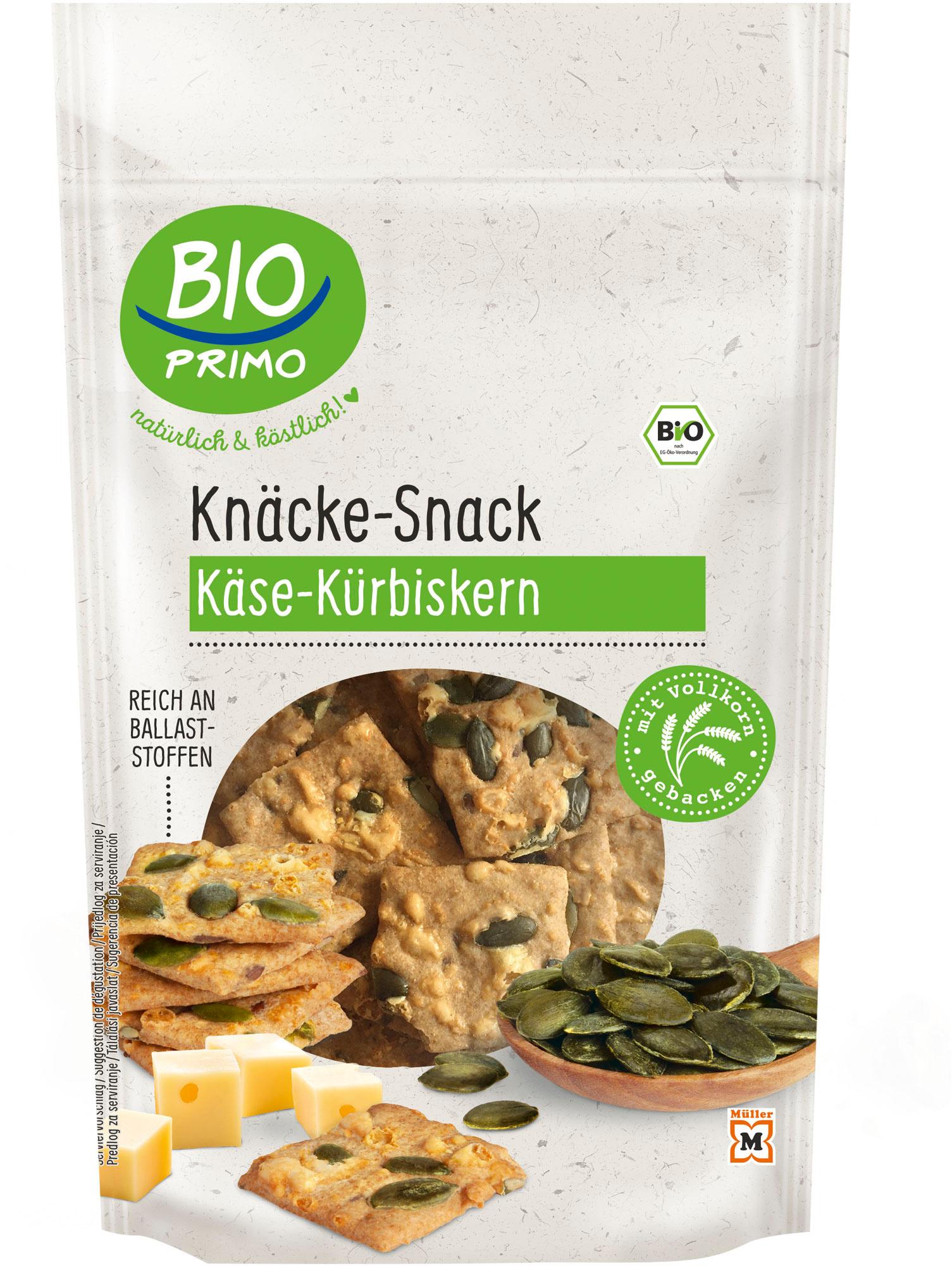 BIO PRIMO Bio Knäcke-Snack – Käse-Kürbiskern