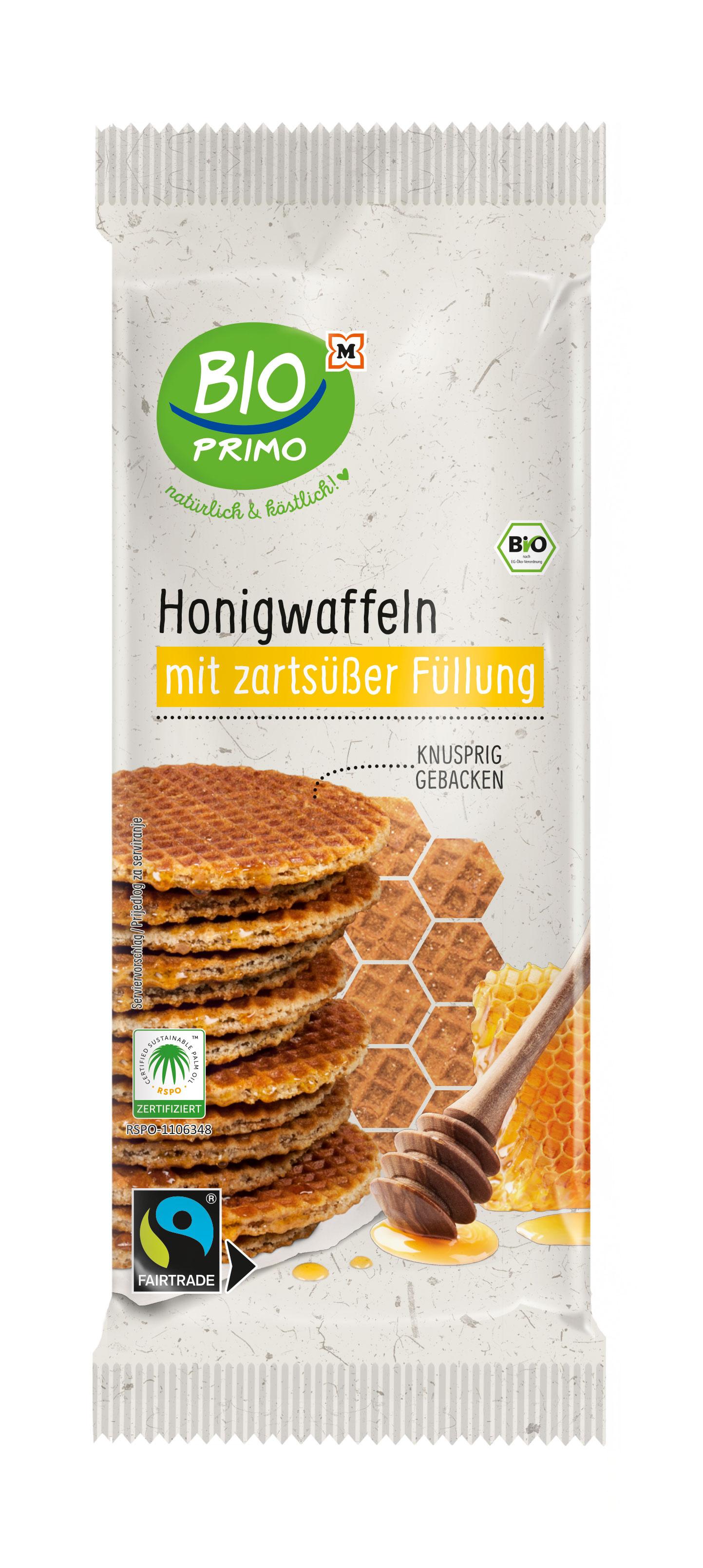 BIO PRIMO Bio Honigwaffeln mit zartsüßer Füllung